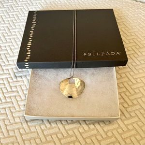 Silpada Sterling Silver Hammered "Big Dreamer" Pendant Necklace